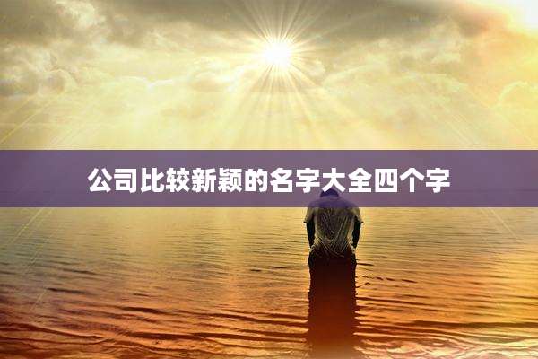 公司比较新颖的名字大全四个字