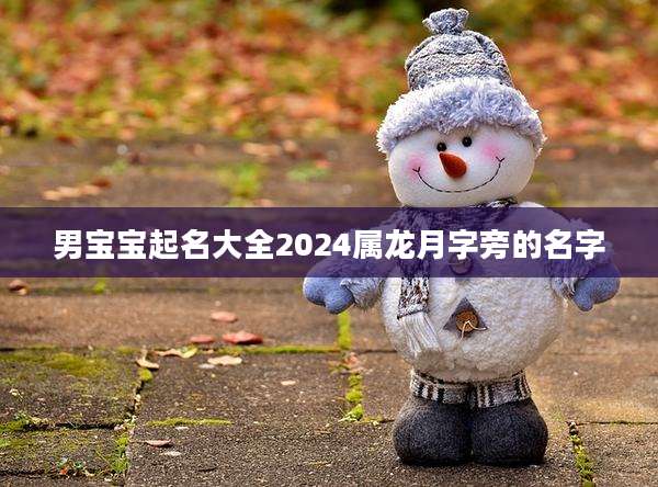 男宝宝起名大全2024属龙月字旁的名字