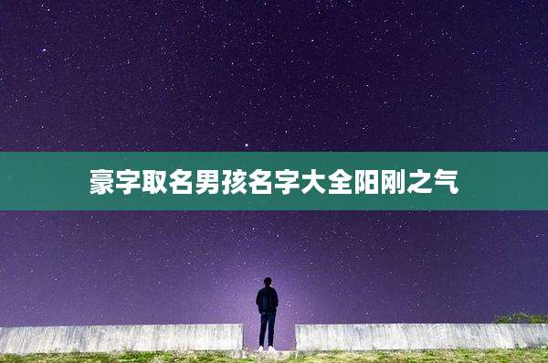 豪字取名男孩名字大全阳刚之气
