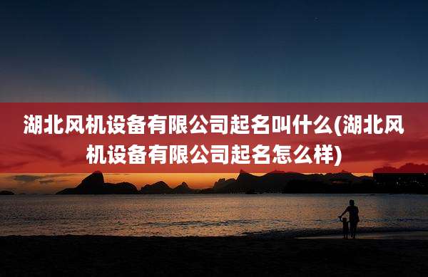 湖北风机设备有限公司起名叫什么(湖北风机设备有限公司起名怎么样)