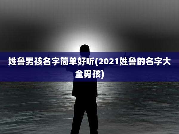 姓鲁男孩名字简单好听(2021姓鲁的名字大全男孩)