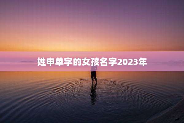 姓申单字的女孩名字2023年