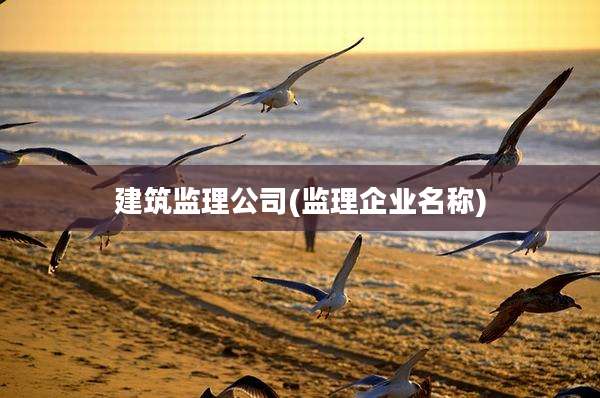 建筑监理公司(监理企业名称)