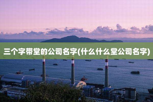 三个字带堂的公司名字(什么什么堂公司名字)