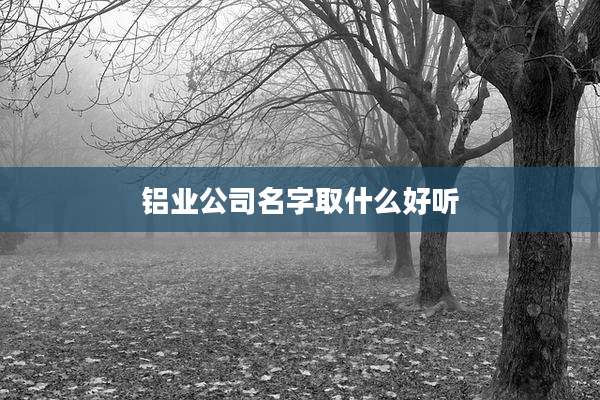 铝业公司名字取什么好听