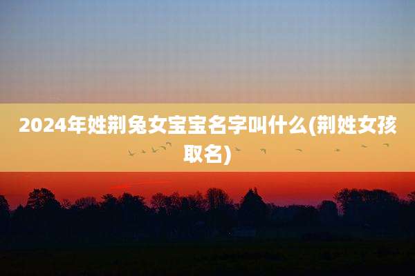 2024年姓荆兔女宝宝名字叫什么(荆姓女孩取名)