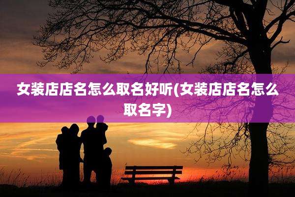 女装店店名怎么取名好听(女装店店名怎么取名字)