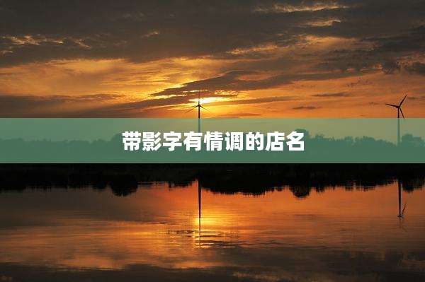 带影字有情调的店名