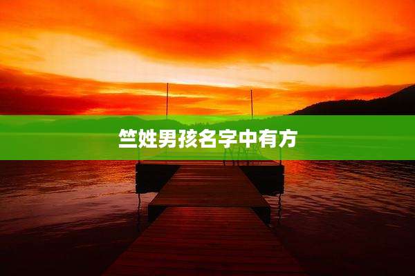 竺姓男孩名字中有方