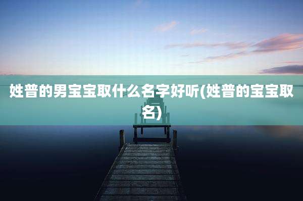 姓普的男宝宝取什么名字好听(姓普的宝宝取名)