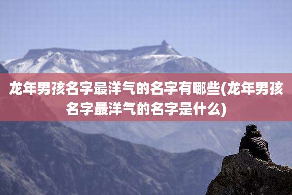 龙年男孩名字最洋气的名字有哪些(龙年男孩名字最洋气的名字是什么)
