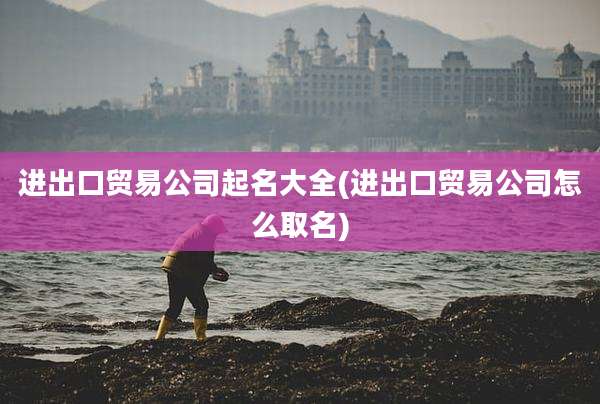 进出口贸易公司起名大全(进出口贸易公司怎么取名)