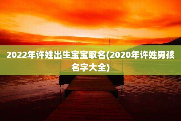 2022年许姓出生宝宝取名(2020年许姓男孩名字大全)