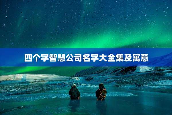 四个字智慧公司名字大全集及寓意