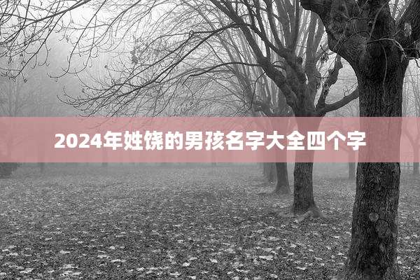 2024年姓饶的男孩名字大全四个字