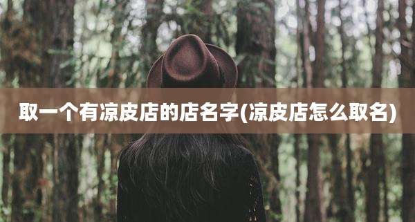 取一个有凉皮店的店名字(凉皮店怎么取名)