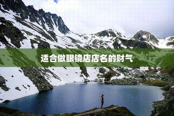 适合做眼镜店店名的财气