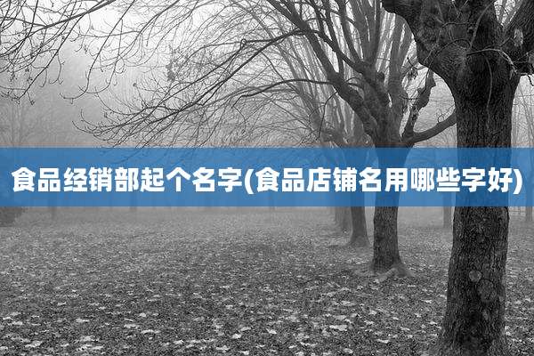 食品经销部起个名字(食品店铺名用哪些字好)