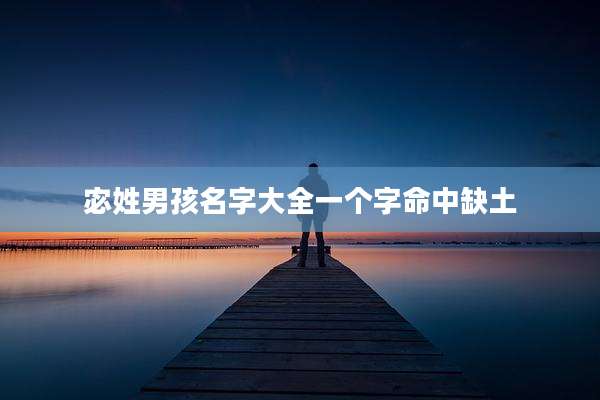 宓姓男孩名字大全一个字命中缺土