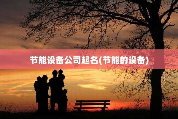 节能设备公司起名(节能的设备)