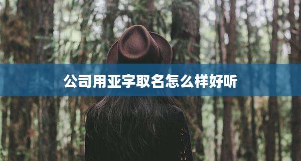 公司用亚字取名怎么样好听