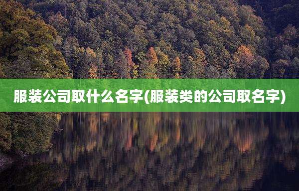 服装公司取什么名字(服装类的公司取名字)