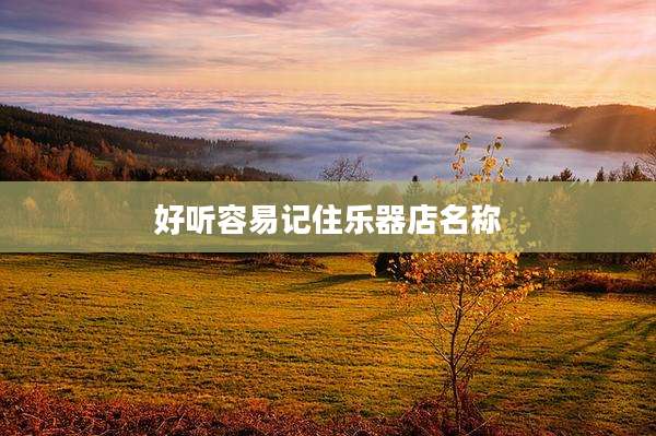 好听容易记住乐器店名称