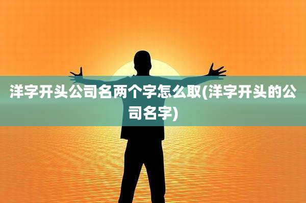 洋字开头公司名两个字怎么取(洋字开头的公司名字)