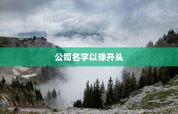 公司名字以豫开头