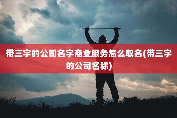 带三字的公司名字商业服务怎么取名(带三字的公司名称)