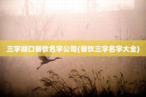 三字顺口餐饮名字公司(餐饮三字名字大全)