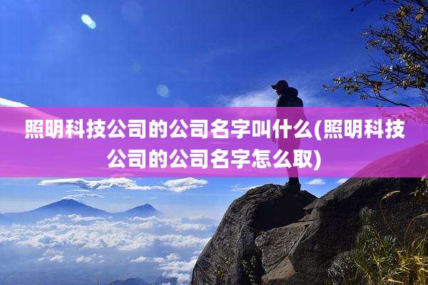 照明科技公司的公司名字叫什么(照明科技公司的公司名字怎么取)