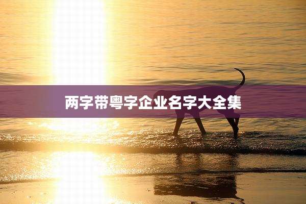 两字带粤字企业名字大全集