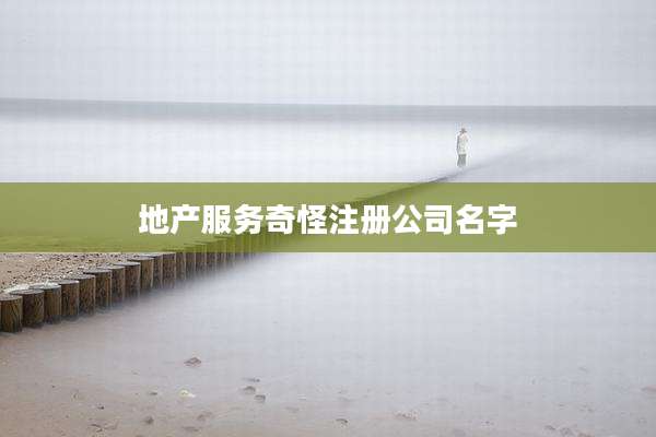 地产服务奇怪注册公司名字