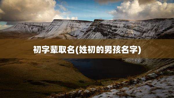初字辈取名(姓初的男孩名字)