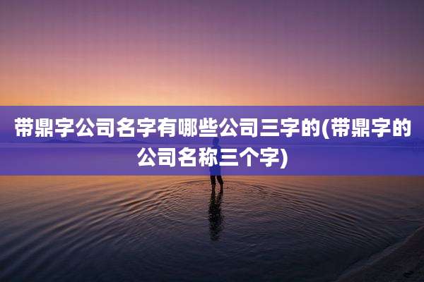 带鼎字公司名字有哪些公司三字的(带鼎字的公司名称三个字)