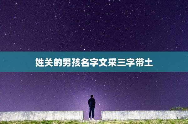姓关的男孩名字文采三字带土