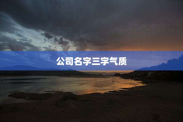 公司名字三字气质