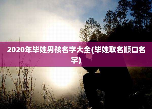 2020年毕姓男孩名字大全(毕姓取名顺口名字)