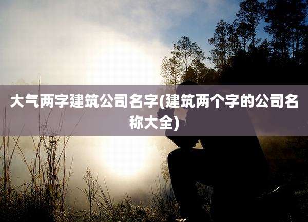 大气两字建筑公司名字(建筑两个字的公司名称大全)