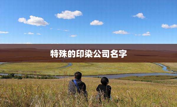 特殊的印染公司名字