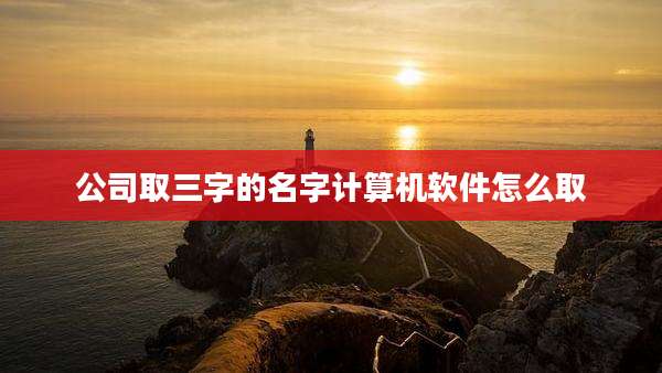 公司取三字的名字计算机软件怎么取