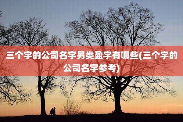 三个字的公司名字另类盈字有哪些(三个字的公司名字参考)