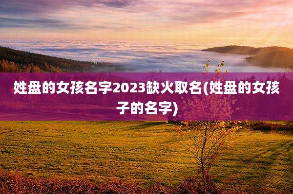 姓盘的女孩名字2023缺火取名(姓盘的女孩子的名字)