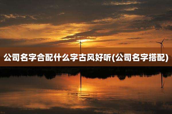 公司名字合配什么字古风好听(公司名字搭配)