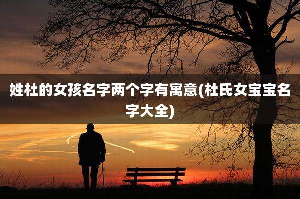 姓杜的女孩名字两个字有寓意(杜氏女宝宝名字大全)
