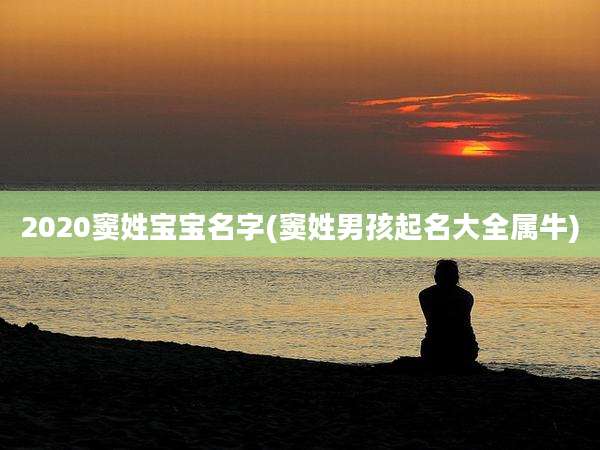 2020窦姓宝宝名字(窦姓男孩起名大全属牛)