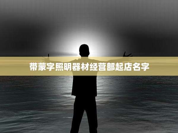 带蒙字照明器材经营部起店名字