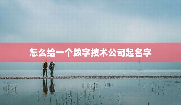 怎么给一个数字技术公司起名字