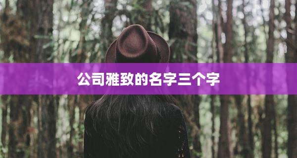 公司雅致的名字三个字